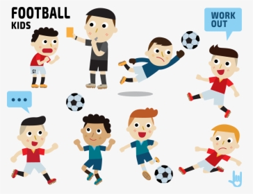 Transparent Referee Clipart - Cartoon Play Football Png, Png Download, Transparent PNG