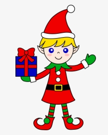 Elf With Presents Clipart, HD Png Download, Transparent PNG