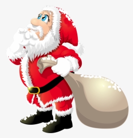 Cute Santa Claus Clipart - Santa Claus Transparent Background, HD Png Download, Transparent PNG