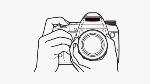 Camera Clipart Line Art - Camera Drawing, HD Png Download, Transparent PNG