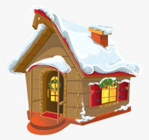 House Christmas Winter Download Hq Png Clipart - Clipart Winter House, Transparent Png, Transparent PNG