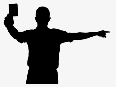 Silhouette, Referee, Black, Sports, Signal, Whistle - Silueta Arbitro De Futbol, HD Png Download, Transparent PNG