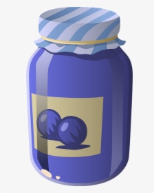 Blueberry, Sauce, Jars, Blue, Glasses, Transparent - Jam Clipart Transparent Background, HD Png Download, Transparent PNG