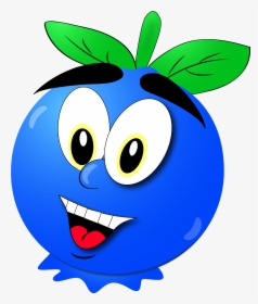 Transparent Blueberry Clipart - Blue Fruit Cartoon Png, Png Download, Transparent PNG