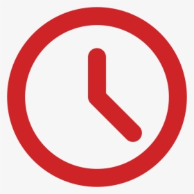 Icon Clock Png Red, Transparent Png, Transparent PNG