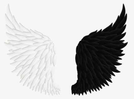 Angel Clip Art - Black And White Wings, HD Png Download, Transparent PNG