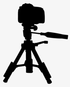 Silhouette,monochrome Photography,photography - Camera On Tripod Clipart, HD Png Download, Transparent PNG