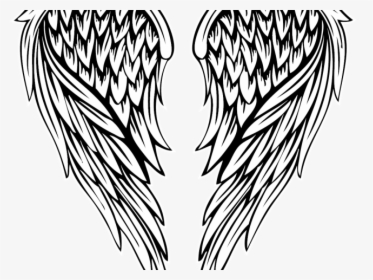 Angel Wings Icon Png - Simple Tribal Wing Tattoo, Transparent Png ,  Transparent Png Image - PNGitem