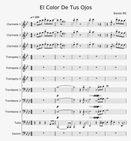 El Color De Tus Ojos Notas Trompeta, HD Png Download, Transparent PNG