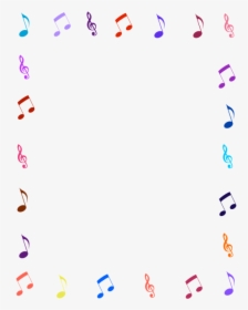 Marco Notas Musicales Png - Purple Music Note Border Transparent, Png Download, Transparent PNG