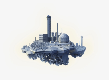 #city #floating #white #snow #sky #ftestickers #island - Sellafield Ltd, HD Png Download, Transparent PNG