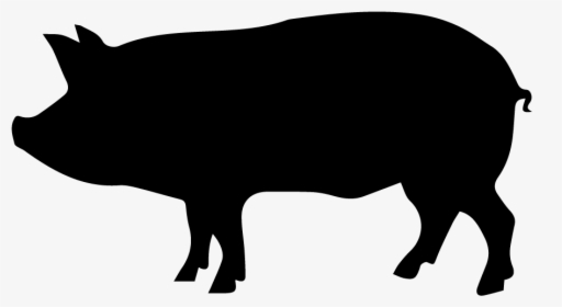 Pig Silhouette Clip Art - Silhouette Of A Pig Png, Transparent Png, Transparent PNG