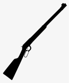Rifle, Gun, Weapon, Winchester, Silhouette, Black - Rifle Clipart, HD Png Download, Transparent PNG