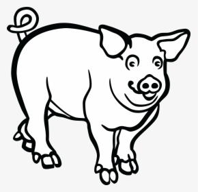 Collection Of Pig - Black And White Picture Of A Pig, HD Png Download, Transparent PNG