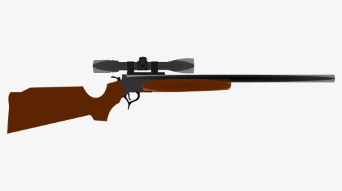Rifle, Scope, Weapon, Gun, Firearm, Hunting - Cartoon Rifle No Background, HD Png Download, Transparent PNG