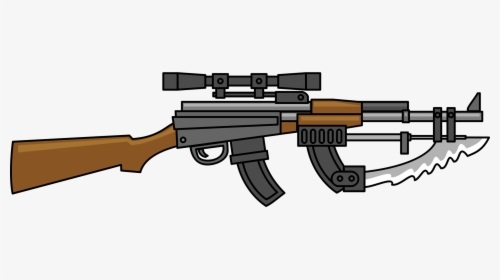 Gun Accessory,machine Gun,sniper Rifle - Machine Gun Clipart, HD Png Download, Transparent PNG