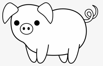 Pig Head Png Black And White Transparent Pig Head Black - Black And White Pig Clip Art, Png Download, Transparent PNG