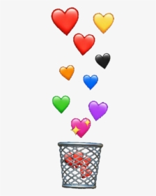 #corazones #colores #cesta #basura #corazon #tumblr - Corazones De Colores Png, Transparent Png, Transparent PNG