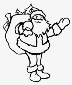 Christmas Santa Clipart Black And White, HD Png Download, Transparent PNG
