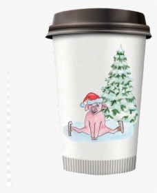 Christmas Pig Png Clipart, Symbol 2019 Pig Clipart - White Transparent Background Paper Coffee Cups, Png Download, Transparent PNG