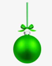 Green Hanging Christmas Ball Png Clipart - Green Hanging Christmas Ball, Transparent Png, Transparent PNG