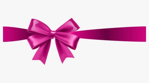 Transparent Ribbon Transparent Png - Pink Bow Ribbon Png, Png Download, Transparent PNG