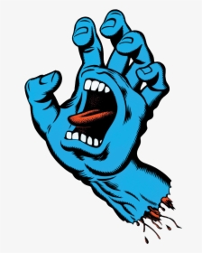 Santa Cruz Screaming Hand Logo Clipart , Png Download - Screaming Hand Santa Cruz Logo, Transparent Png, Transparent PNG