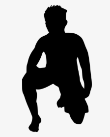 Crouching Child Silhouette Transparent, HD Png Download, Transparent PNG