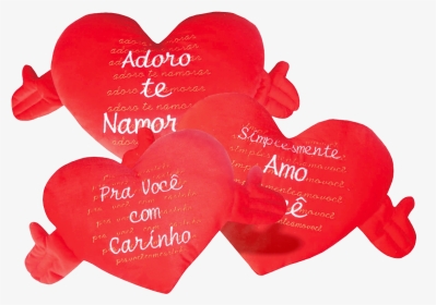 Almofada Coração Abraço Tamanho G - Almofadas De Coracao De Pelucia, HD Png Download, Transparent PNG