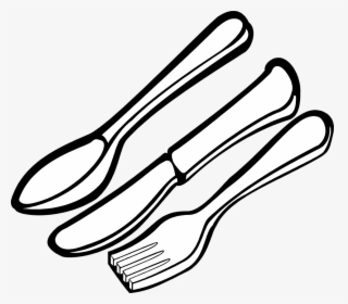 Silverware Free Stock Photo - Utensils Clipart Black And White, HD Png Download, Transparent PNG