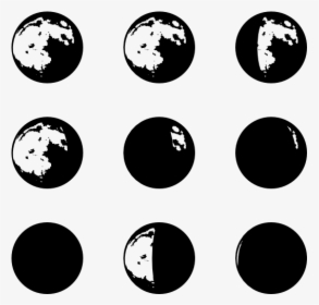 Clip Art Phase Pinterest Solar System - Moon Phases Icons, HD Png Download, Transparent PNG