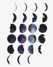 Phases Of The Moon Watercolour, HD Png Download, Transparent PNG