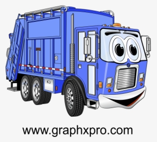 Clipart Cartoon Garbage Truck, HD Png Download, Transparent PNG