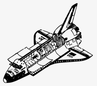 Drawing Spaceships Space Shuttle Clip Art Transparent - Space Shuttle Silhouette Free, HD Png Download, Transparent PNG