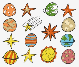 Stars, Planets, Space, The Sky, The Galaxy, Fantasy - Star Planet Vector Png, Transparent Png, Transparent PNG