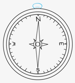 How To Draw Compass - Easy Drawing Of A Compass, HD Png Download, Transparent PNG