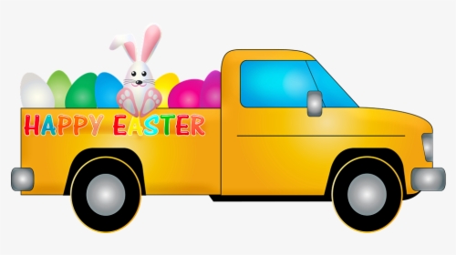 Easter Truck, Easter, Rabbit, Bunny, Easter Eggs - Easter Truck, HD Png Download, Transparent PNG