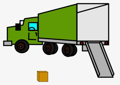 Opened Empty Moving Truck Clip Arts - Moving Truck Clipart Png, Transparent Png, Transparent PNG