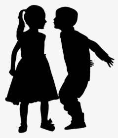 Silhouette, Kids, Boy, Girl, Young, Playing, Son, Child - Silhueta Criança Png, Transparent Png, Transparent PNG