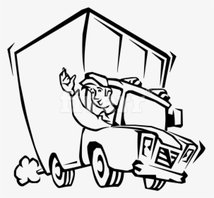 Delivery Truck Clipart , Png Download - Delivery Truck Line Drawing, Transparent Png, Transparent PNG