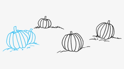 How To Draw Pumpkin Patch - Draw A Pumpkin Patch, HD Png Download, Transparent PNG