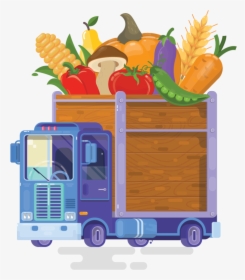 Calgary Food Bank Truck - Cartoon Food Bank, HD Png Download, Transparent PNG