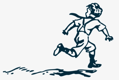 Boy, Silhouette, Kid, Running, Play, Playing, Child - Running Boy Clip Art, HD Png Download, Transparent PNG