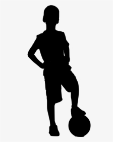 Boy Playing Football Free Picture - Transparent Child Silhouette Png, Png Download, Transparent PNG