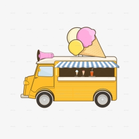 Ice Cream Truck Png - Ice Cream Truck Vector Png, Transparent Png, Transparent PNG