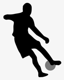 Children Playing Football Clipart - Soccer Player Silhouette No Background, HD Png Download, Transparent PNG