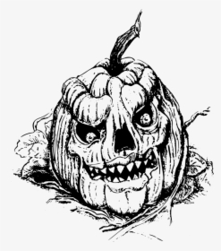 Art,monochrome Photography,head - Jack O Lantern Line Art Black And White, HD Png Download, Transparent PNG