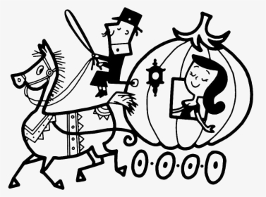 Cinderella Pumpkin Drawing Illustration - Carriage Cartoon Drawing, HD Png Download, Transparent PNG