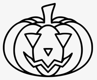 Pumpkin Halloween - Line Art, HD Png Download, Transparent PNG
