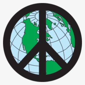Peace Sign Earth Button - Peace Sign Earth, HD Png Download, Transparent PNG